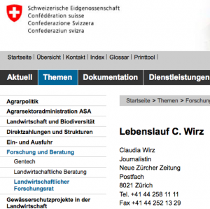 Claudia Wirz, Mitglied des Forschungsrats des Bundesamtes für Landwirtschaft