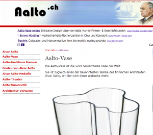 Die Aalto-Vase, die berühmteste Vaser der Welt und wohl zugleich auch das bekannteste Werk vom finnischen Meisterarchitekt Alvar Aalto