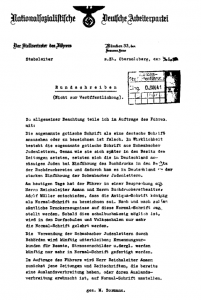 Schrift und Sprache in Einheit anstatt in Vielfalt: Als Begründung wurde angeführt, daß angeblich Juden an der Entwicklung der Frakturschrift beteiligt waren. Hitler sprach von "Judenlettern" Schrift und Sprache in Einheit anstatt in Vielfalt: Als Begründung wurde angeführt, daß angeblich Juden an der Entwicklung der Frakturschrift beteiligt waren. Hitler sprach von "Judenlettern"