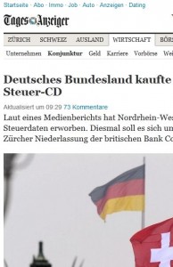 Coutts Steuer-CD Bankgeheimnis Auch der notorisch linke Tagi (Tamedia) mit seinem hinsichtlich seiner Vergangenheit umstrittenen Tamedia-Verwaltungsrat Pietro Supino ist entzückt (Bildschirmfotoausriß)