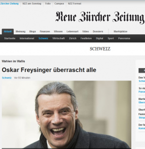 Oskar Freysinger erhielt die meisten Stimmen bei den Wahlen im Wallis 2013