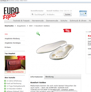 Zukunftsschuh? (Bildschirmfotoausriß: Eurotops)