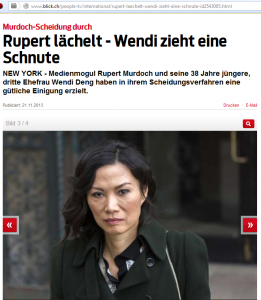 In einer gemeinsamen Erklärung hieß es, die Einigung sei freundschaftlich. Komisch, warum ging es dann vor Gericht? Wendi Deng darf nach der Scheidung von Rupert Murdoch u. a. Immobilien behalten, so etwa ein 44 Mio USD-Appartement in New York (Bildschirmfotoausriß: Blick.ch)