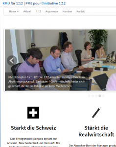 Bildschirmfotoausriß: KMU-Komitee.ch