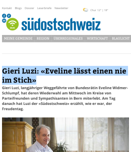 Luzi Gieri, Eveline Widmer-Schlumpf