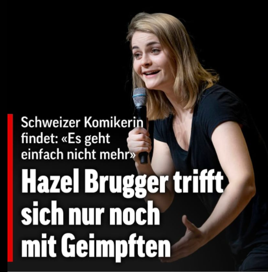 Hazel Brugger trifft sich nu noch mit Geimpften